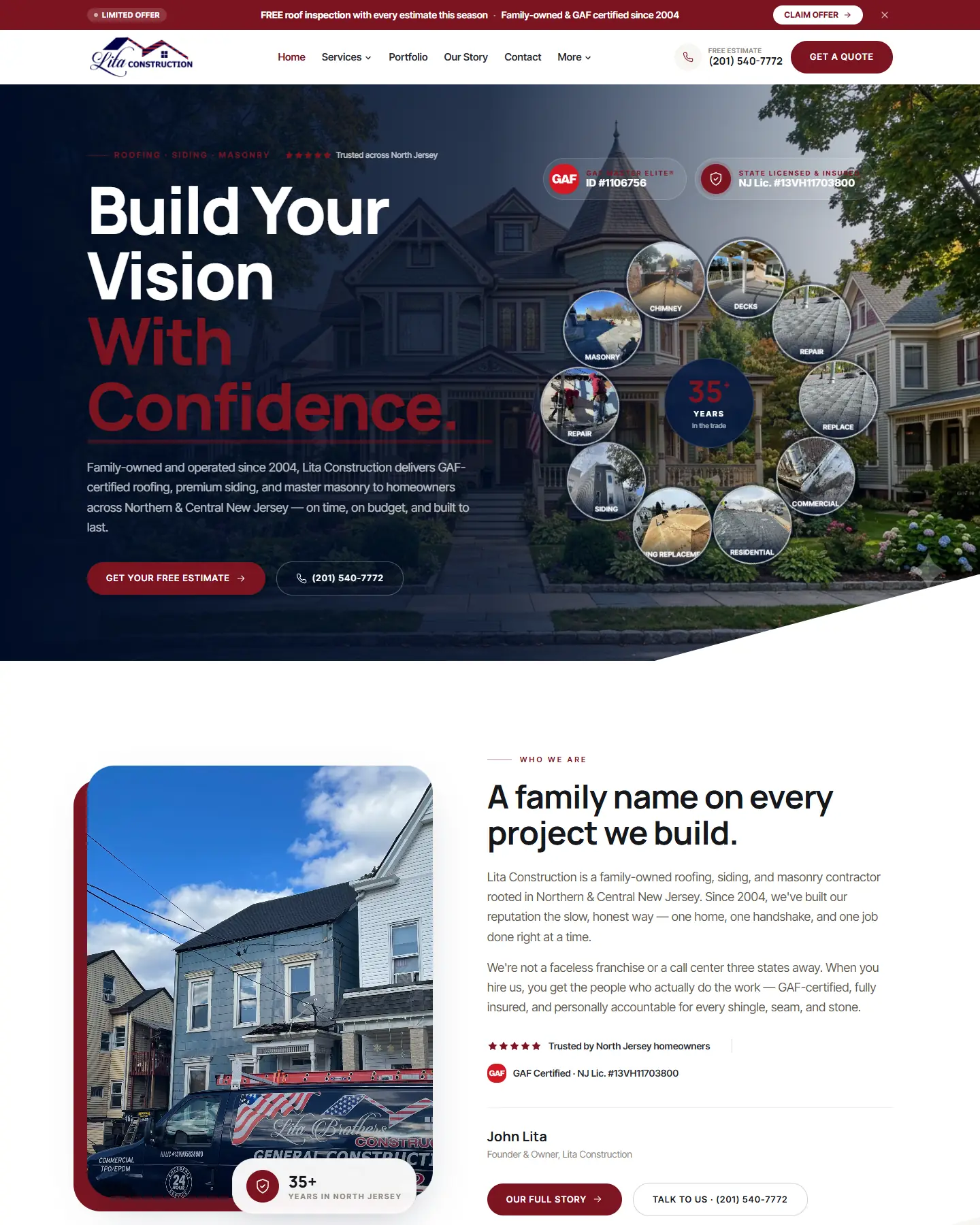 The Lita Construction LLC website